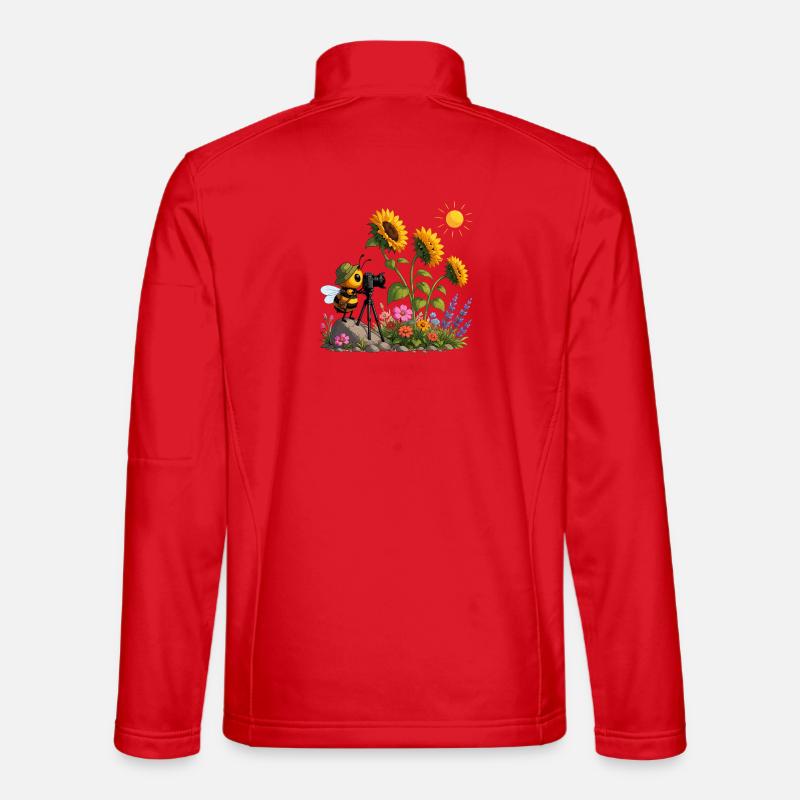 Bee films sunflowers - Unisex Softshell Jacket - red