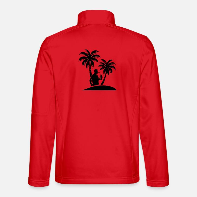 Vacationer Party Palm Trees - Unisex Softshell Jacket - red