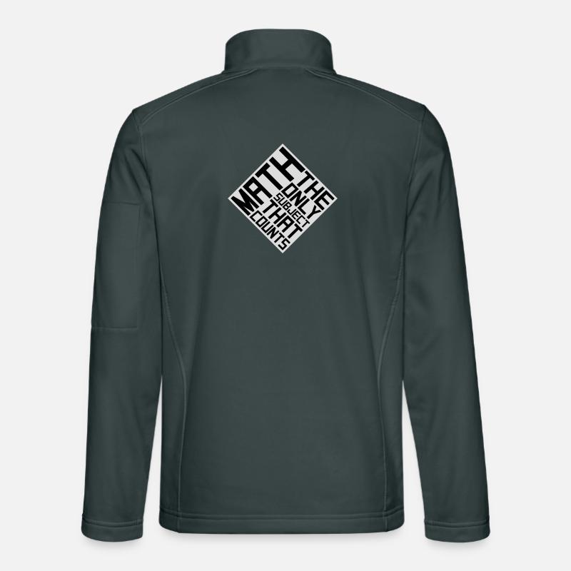 Les mathématiques La seule matière qui compte Nerd Mathe Logo Veste en tissu softshell Unisexe
