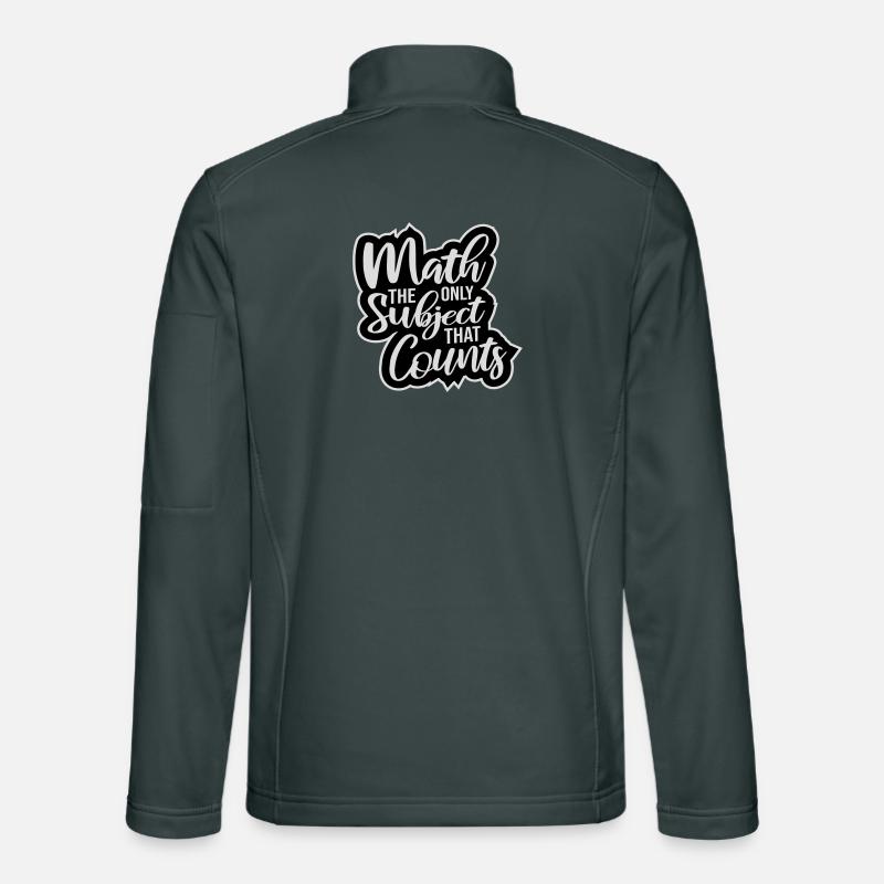 Les mathématiques La seule matière qui compte Nerd Mathe Logo Veste en tissu softshell Unisexe