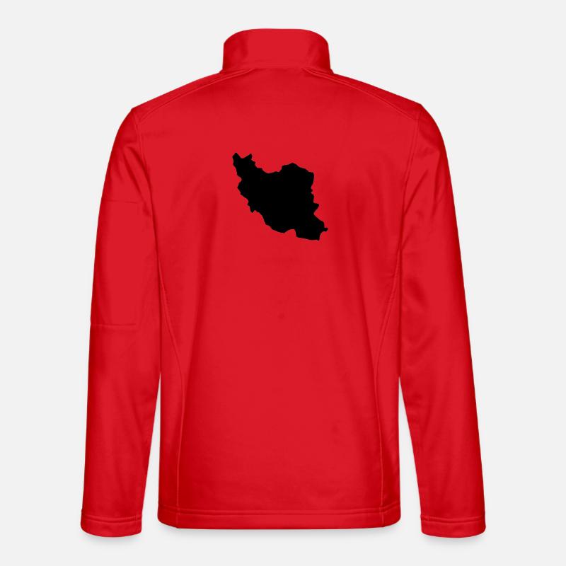 Iran map - Unisex Softshell Jacket - red