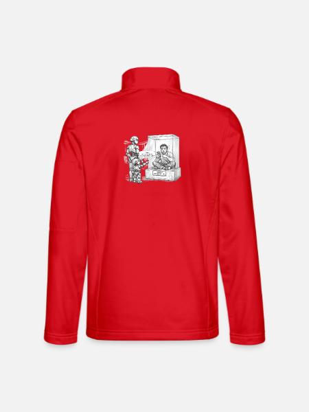 Mensch nach KI Revolution - Unisex Softshelljacke - Rot