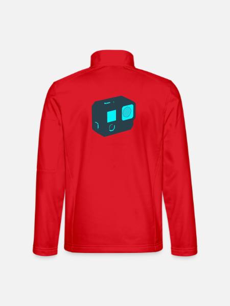 Icône drone Action Camera - Veste en tissu softshell Unisexe - rouge