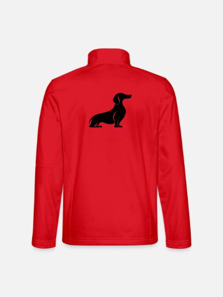 Dackel - Unisex Softshelljacke - Rot