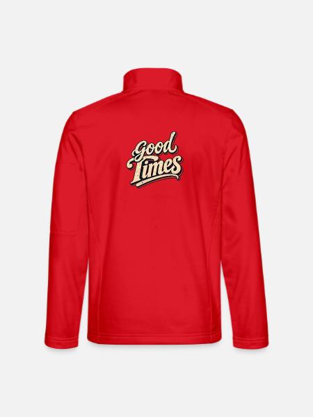 Good Times Retro Script - Unisex Softshelljacke - Rot