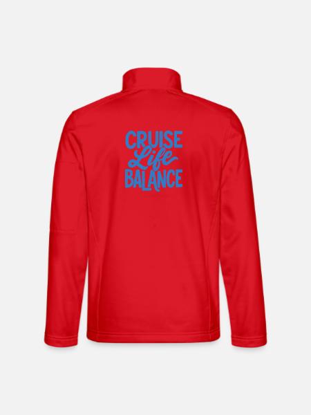 Cruise Life Balance - Unisex Softshelljacke - Rot - Hinten