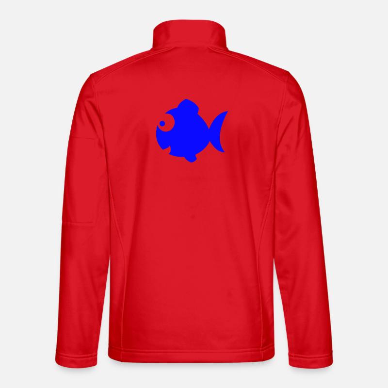 Fisch - Unisex Softshelljacke - Rot