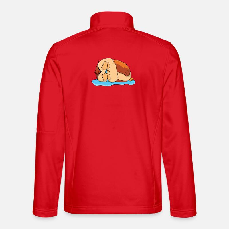 Trauriger Kauz - Unisex Softshelljacke - Rot
