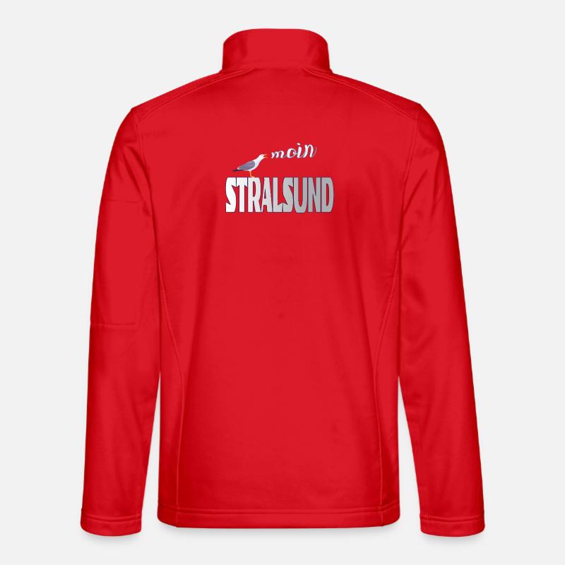 Stralsund Möwe & Moin Ostsee - Unisex Softshelljacke - Rot