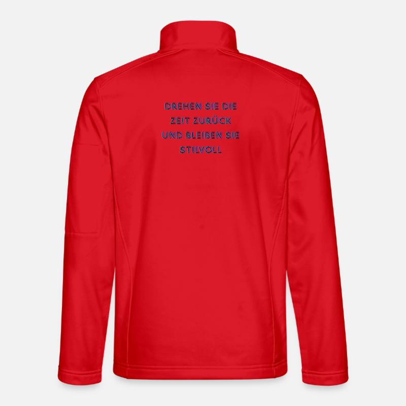 Neon lettering in retro style - Unisex Softshell Jacket - red