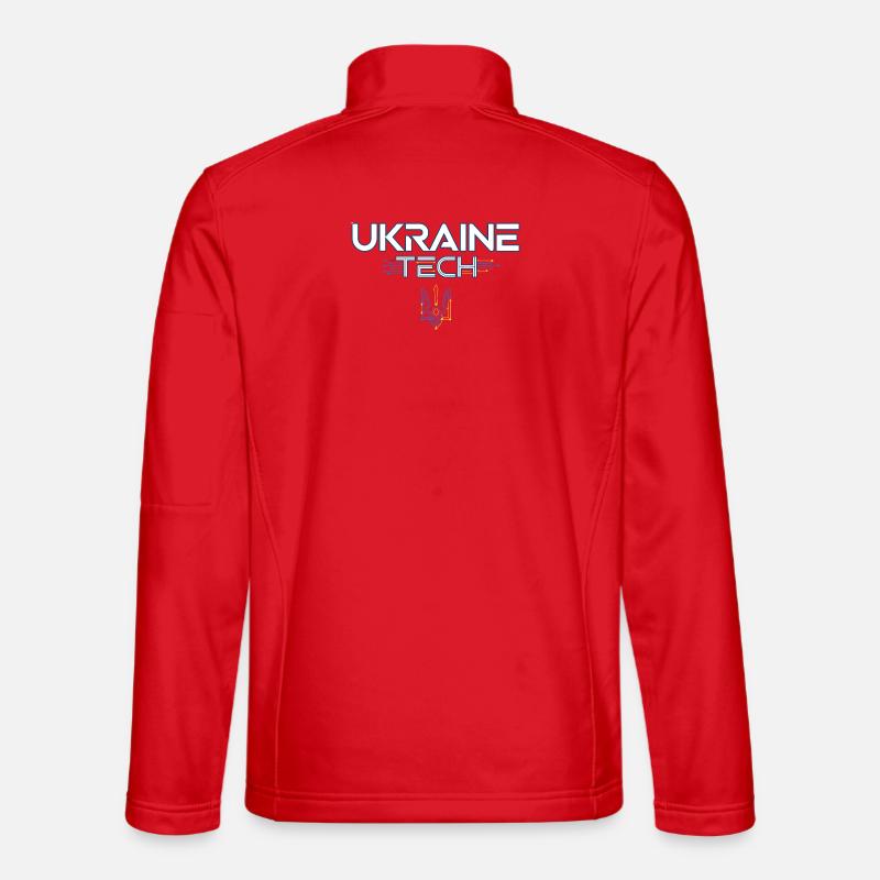 Ukraine Tech Crest Circuit - Unisex Softshelljacke - Rot