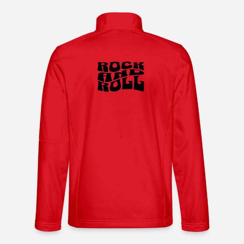 Conception du logo Rock and Roll - Veste en tissu softshell Unisexe - rouge