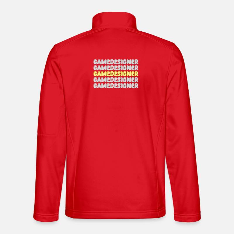Work Game Designer - Unisex Softshell Jacket - red