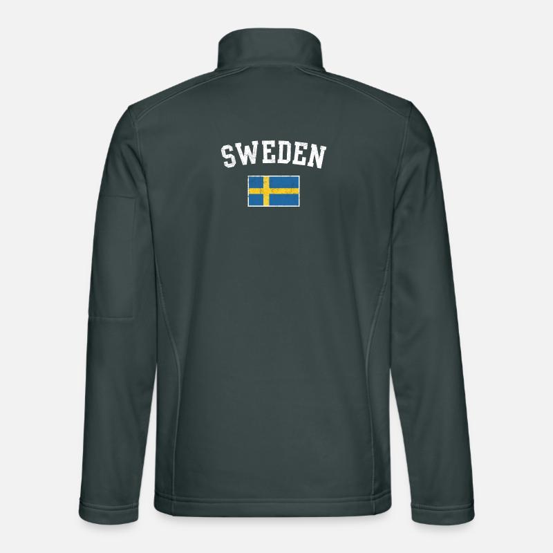 T-shirt de drapeau de Suède en arc Veste en tissu softshell Unisexe