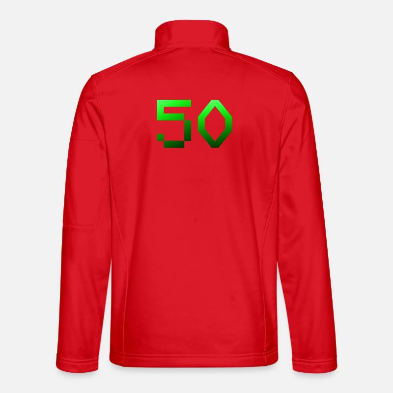 für alle, 50 Pixelig - Unisex Softshelljacke - Rot