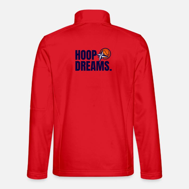HoopDreams with logo navy blue - Unisex Softshell Jacket - red