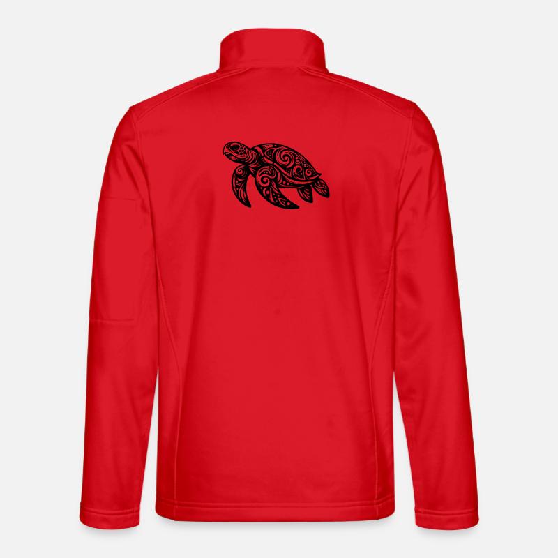 Tribal Magic – Turtle of Ornaments - Unisex Softshell Jacket - red