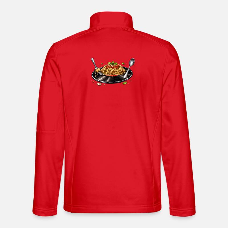 Spaghetti su disco in vinile - Giacca softshell unisex - rosso