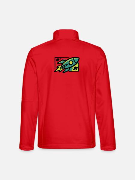 Rocket Graffiti Graphic - Unisex Softshell Jacket - red