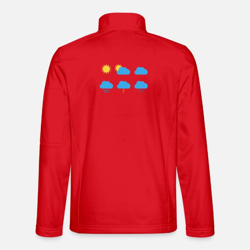 Wettersymbole - Unisex Softshelljacke - Rot