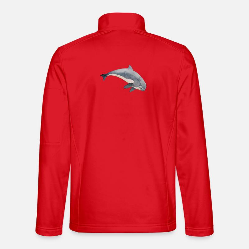 Schweinswal-Meerschweinchen - Unisex Softshelljacke - Rot