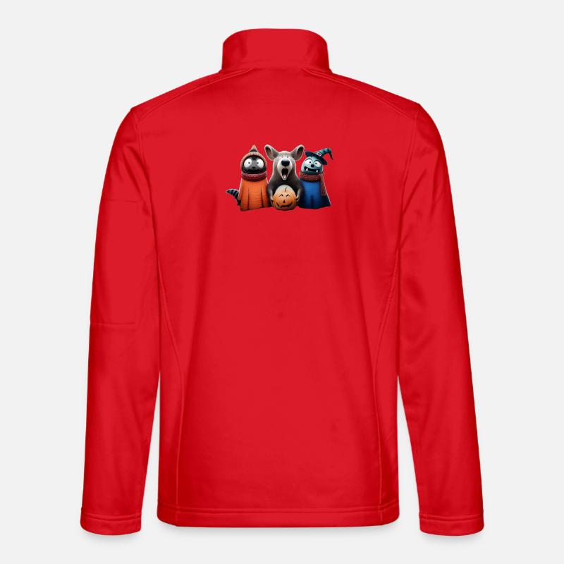 Tollpatschig im Kostüm – Halloween Wooligans - Unisex Softshelljacke - Rot