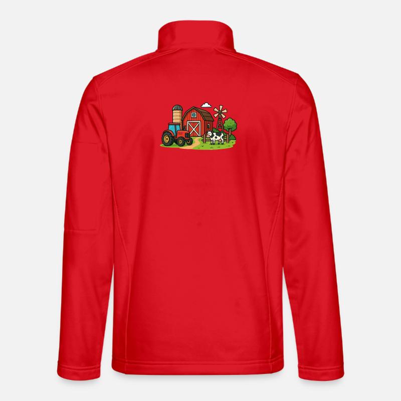 Paysage de ferme rurale Veste en tissu softshell Unisexe