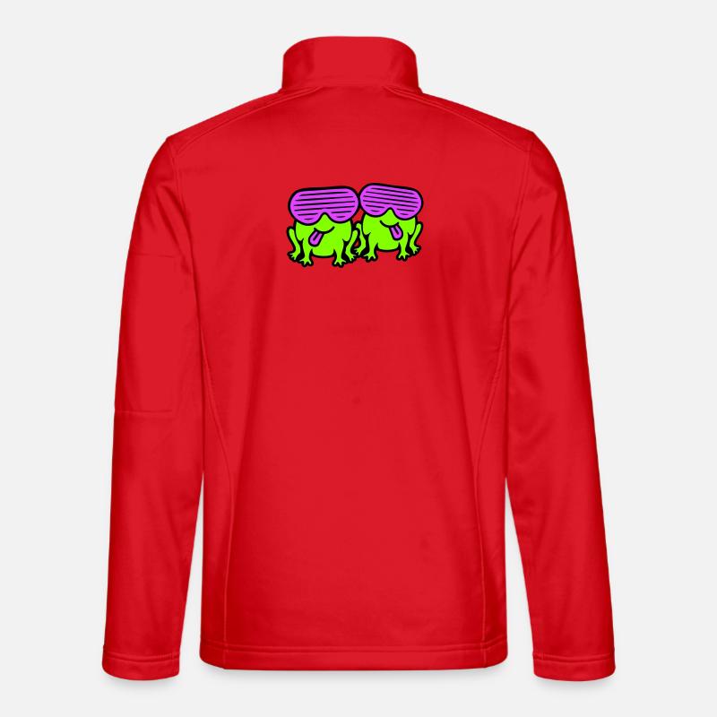 Frogs Party Sunglasses Cool Funny Comic Duo Unisex Softshell Jacket