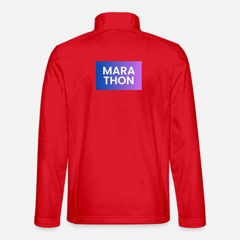 Marathon Gradient Shirt Design - Unisex Softshelljacke - Rot