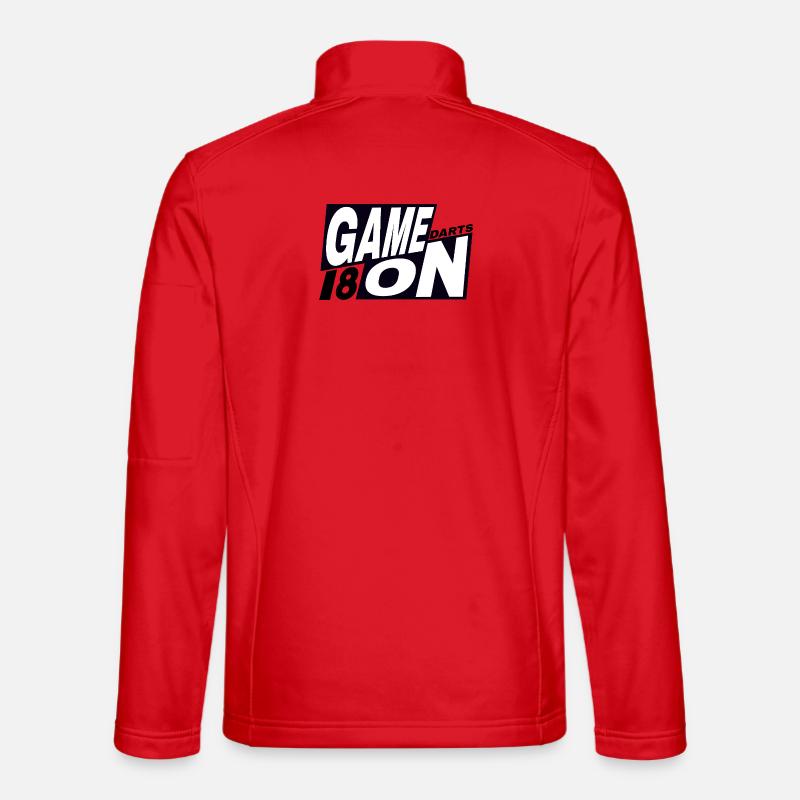 Dart,Darts,GAME_ON_180_Darts - Unisex Softshelljacke - Rot