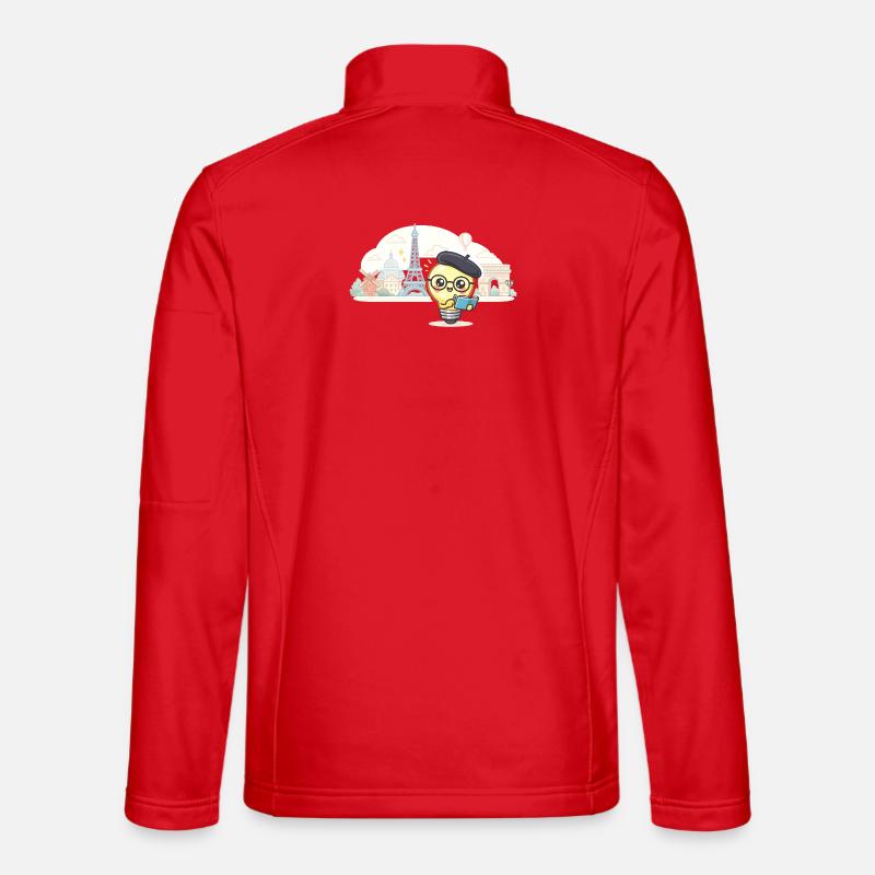 Parisian Lightbulb Scholar - Unisex Softshell Jacket - red