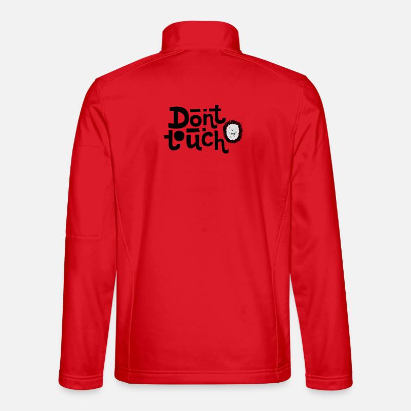 Ne touche pas à un hérisson mignon - Veste en tissu softshell Unisexe - rouge