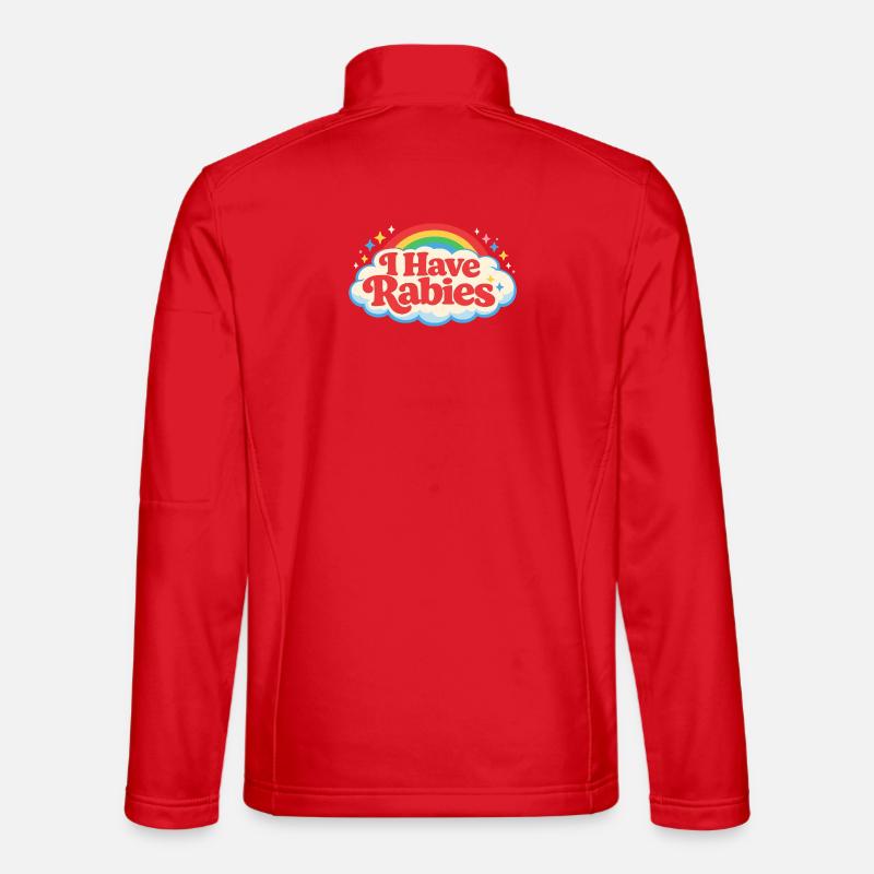 Ich habe Tollwut - Unisex Softshelljacke - Rot