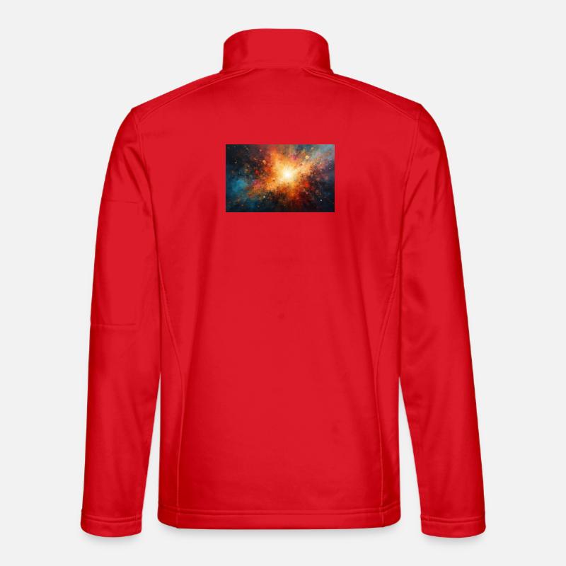 Kosmische Burst-Nebel-Explosion - Unisex Softshelljacke - Rot