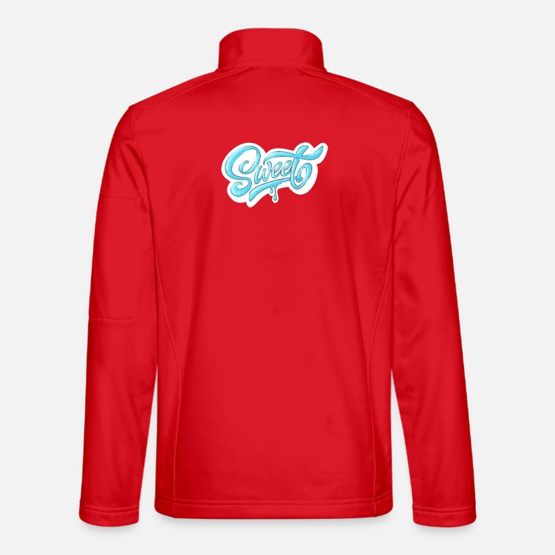 Cold Sweet Script Design - Unisex Softshell Jacket - red