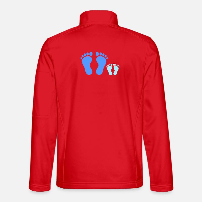 Family Footprints Common Walk Vector - Unisex Softshell Jacket - red