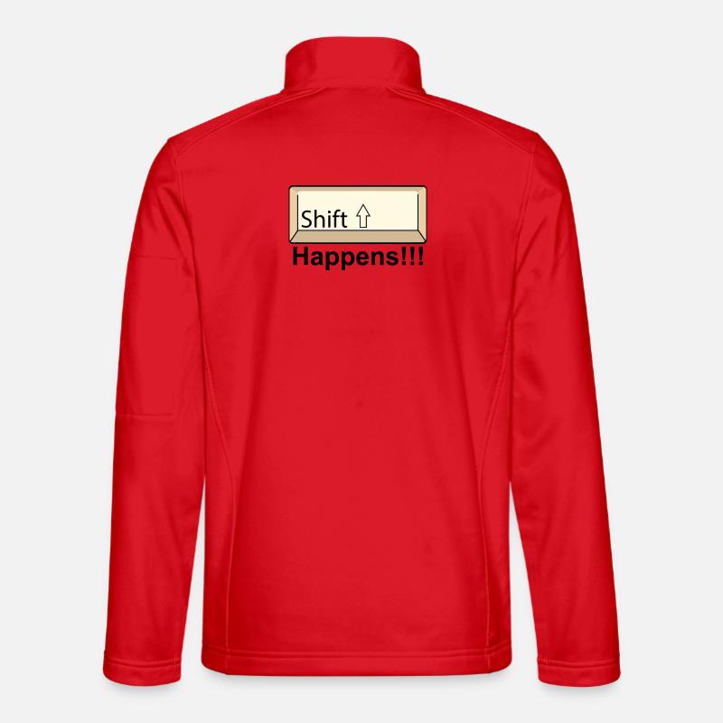 Shift Key Minimal Keyboard Design - Unisex Softshelljacke - Rot