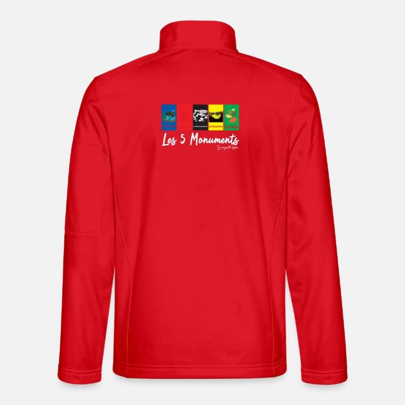 Die 5 Monumente - Radrennen - Unisex Softshelljacke - Rot