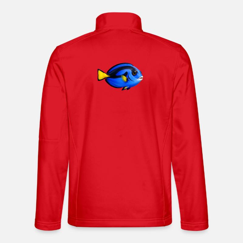 Doktorfisch bunt Meeresfisch - Unisex Softshelljacke - Rot