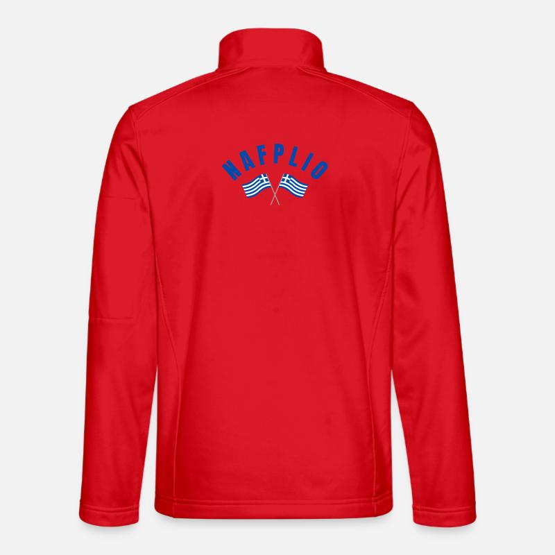 Nafplio Greek Flags  - Unisex Softshell Jacket - red