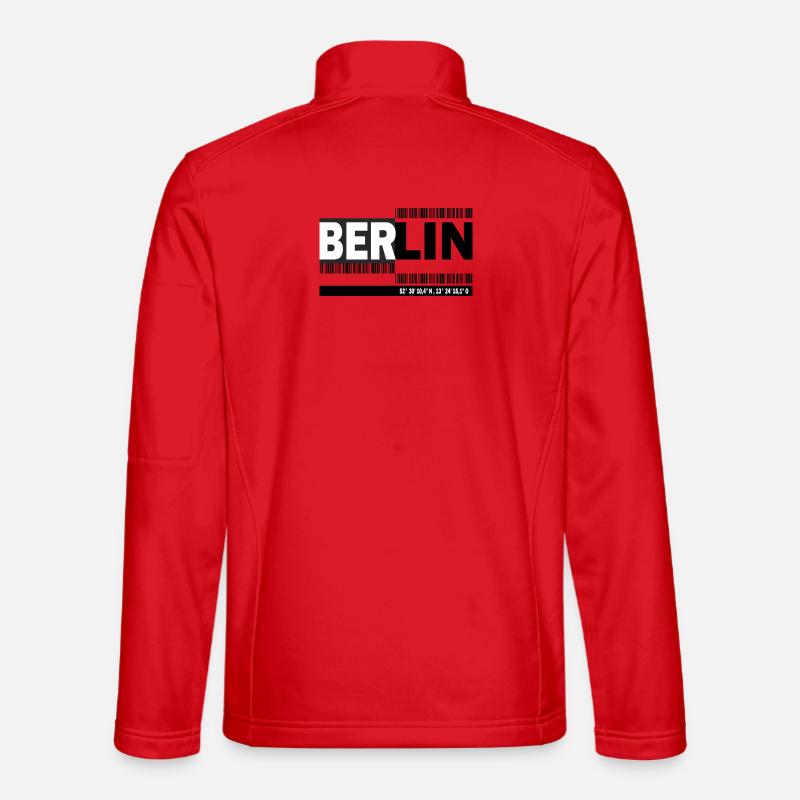 BERLIN - Barcode - Unisex Softshell Jacket - red
