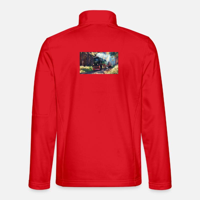 Brocken Wald Dampf - Unisex Softshelljacke - Rot