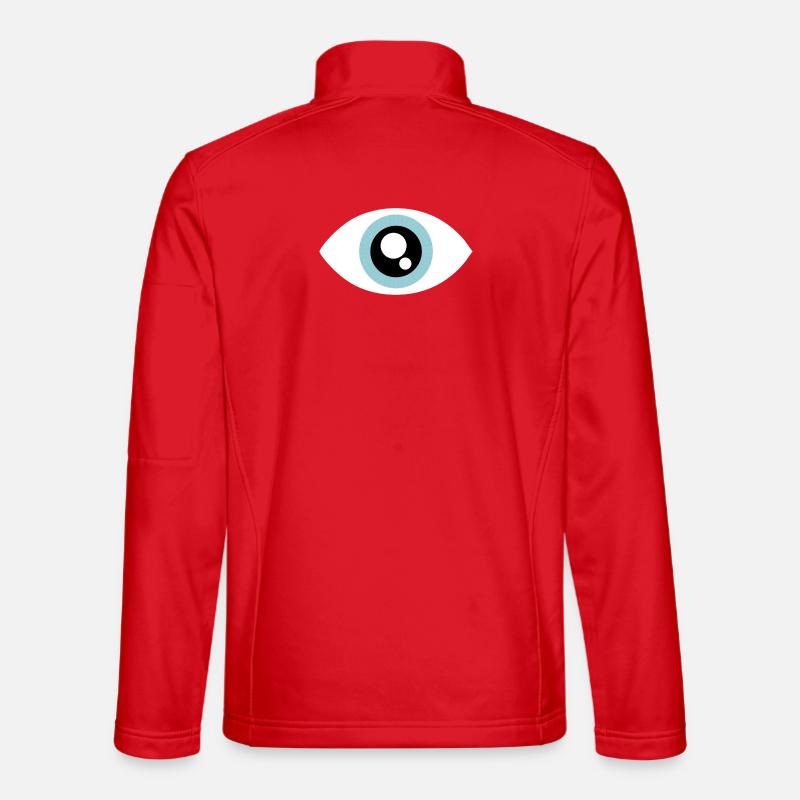 Aqua Eye Minimal Circle - Unisex Softshell Jacket - red