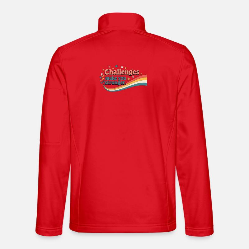 Herausforderungen stärken dich - Unisex Softshelljacke - Rot