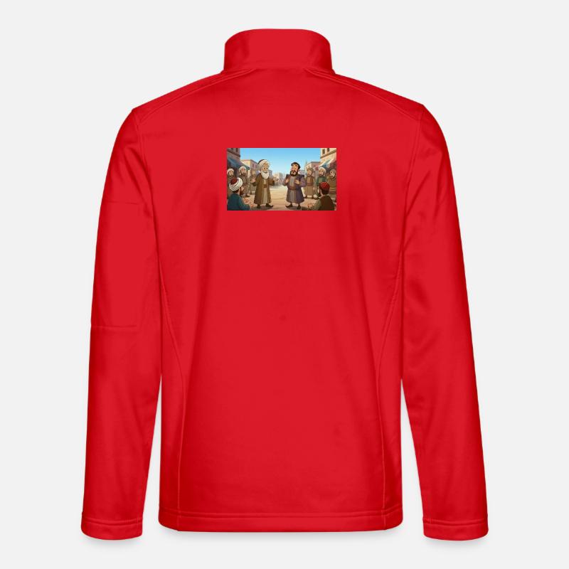 Lebensweisheiten & Dialog: Der weise Rat - Unisex Softshelljacke - Rot