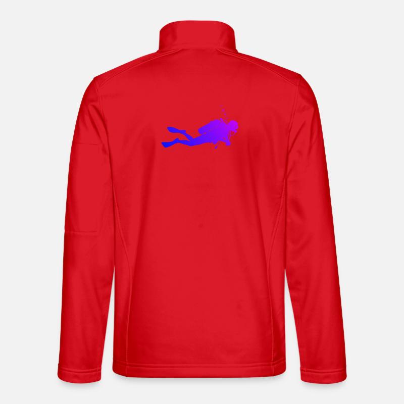 Diving Power Diving Design Unisex Softshell Jacket