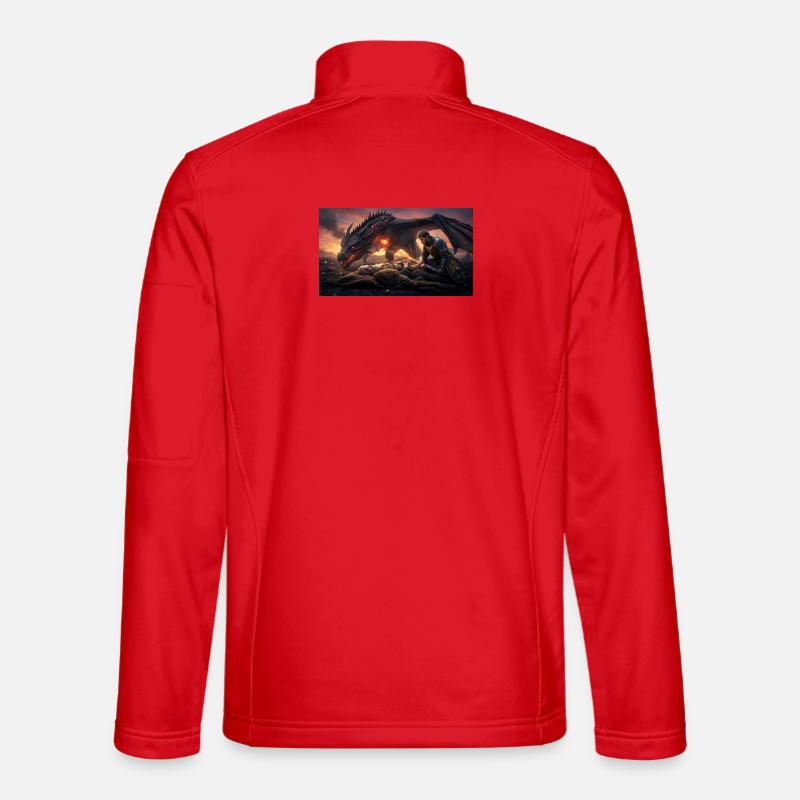 Beowulf muore dopo aver ucciso il possente drago - Giacca softshell unisex - rosso
