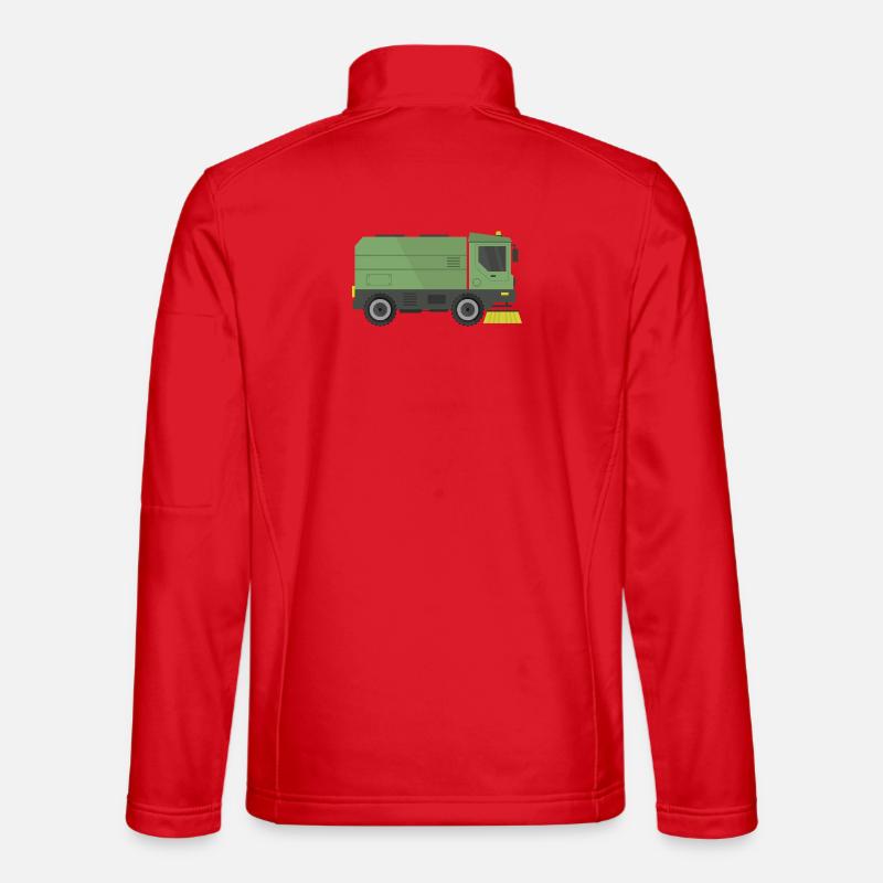 Straßenkehrmaschine - Unisex Softshelljacke - Rot