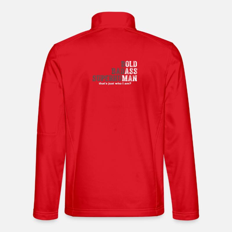 Bold Badass Superhuman - Unisex Softshell Jacket - red