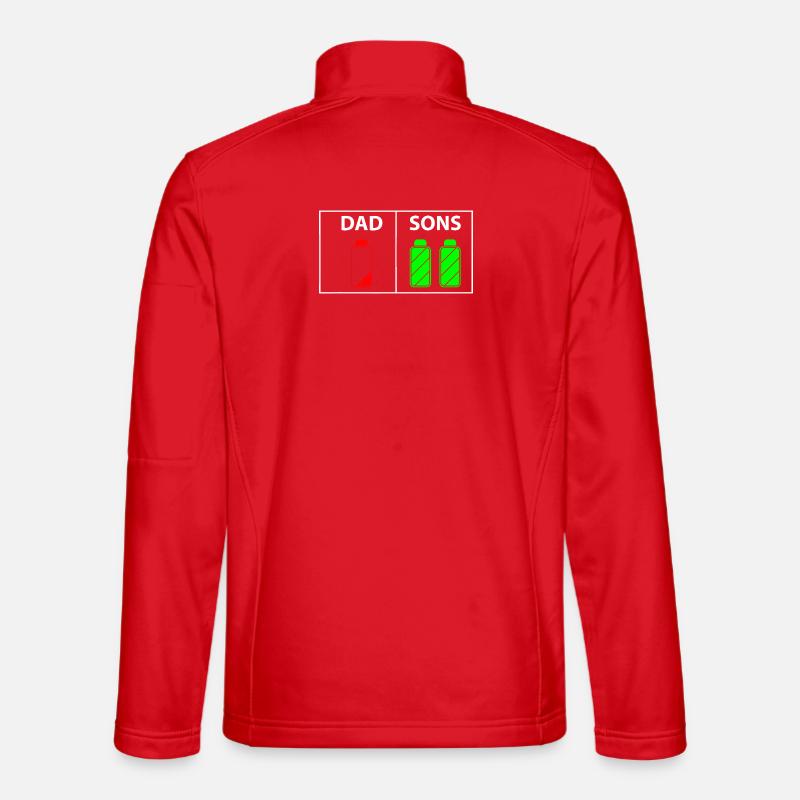 Vater vs. Söhne Neonflaschen - Unisex Softshelljacke - Rot